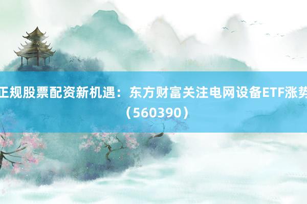 正规股票配资新机遇：东方财富关注电网设备ETF涨势（560390）