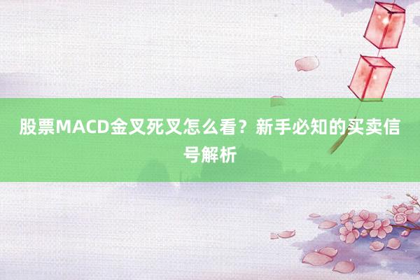 股票MACD金叉死叉怎么看？新手必知的买卖信号解析